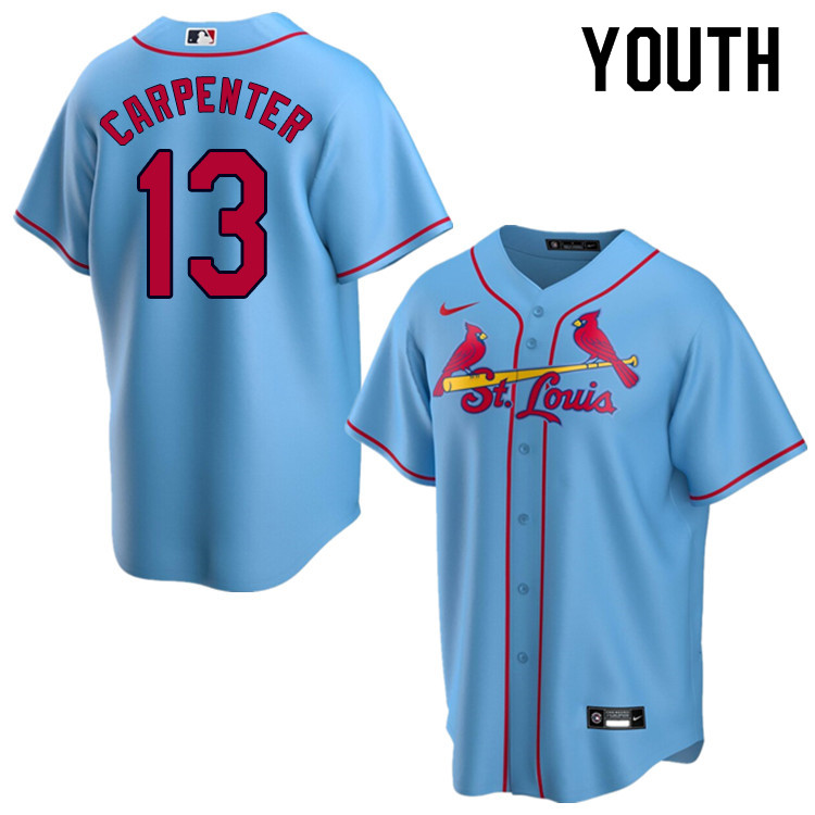 Nike Youth #13 Matt Carpenter St.Louis Cardinals Baseball Jerseys Sale-Blue - Click Image to Close